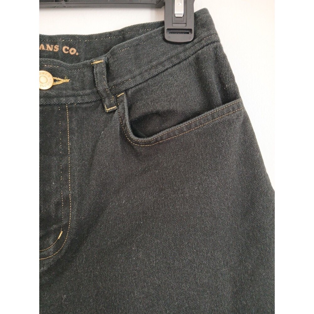 Lauren Jeans Co. Ralph Lauren Black Straight-Skinny Gold Stitch/Button Size 4 - Picture 5 of 16